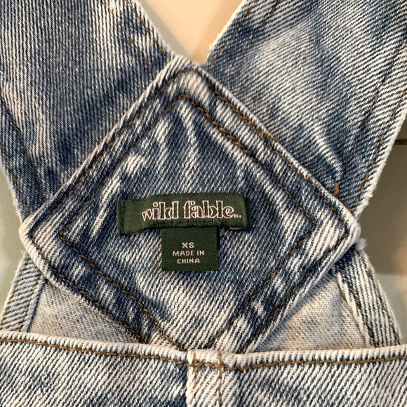 Denim Distressed Overalls - Picture 3 of 4